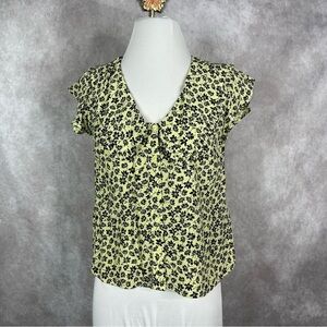 Whistles Buttercup Oversized Collar Top In Yellow Women's Size US 2